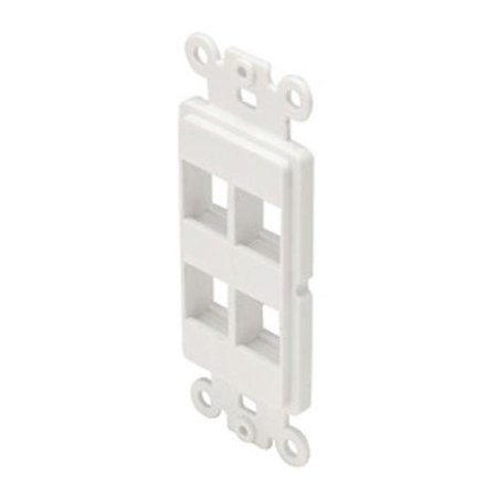 CMPLE CMPLE 795-N White Decorator Style Keystone Insert- 4 Port 795-N